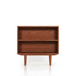 Bookcase, Bookshelf Made Of Oak Vaneer - Teak Colour Livlo T-R05 - thumbnail 1