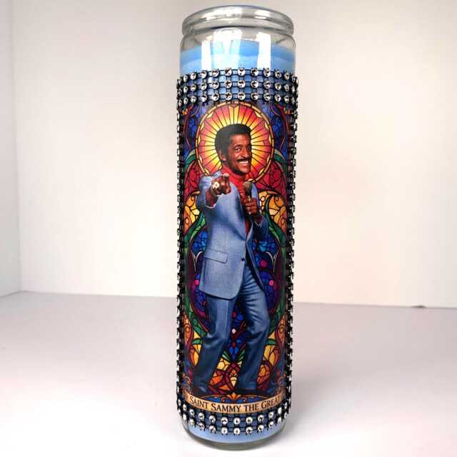 Saint Sammy Davis Jr Prayer Candle Handmade Vegas Rat Pack Altar Art - image 1