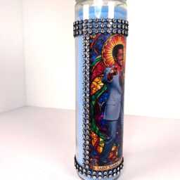 Saint Sammy Davis Jr Prayer Candle Handmade Vegas Rat Pack Altar Art - thumbnail 2