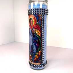 Saint Sammy Davis Jr Prayer Candle Handmade Vegas Rat Pack Altar Art - thumbnail 3