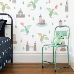 Dragon Wall Decals - Removable, Reusable Stickers Nursery Decor, Kids Room Art, Boy Decor - thumbnail 1