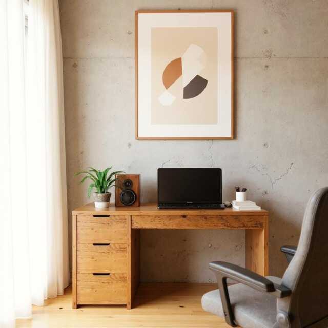 Desk Unit Made From Reclaimed Wood - Draw Desk - image 1
