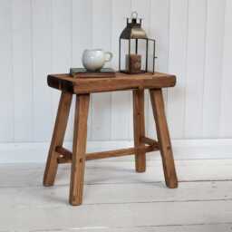 Reclaimed Wooden Stool - Rustic Driftwood Timber - Ben Simpson Furniture