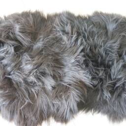 Genuine Double Icelandic Sheepskin Rug Natural Black Long Wool Throw - 74x29 - thumbnail 4