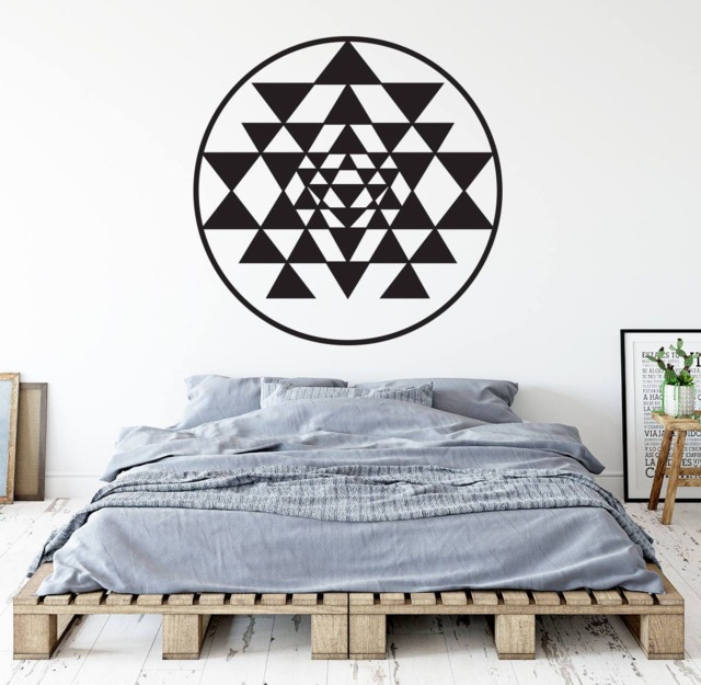 Sri Yantra Sacred Geometry Vinyl Wall Decal Art Decor - image 1