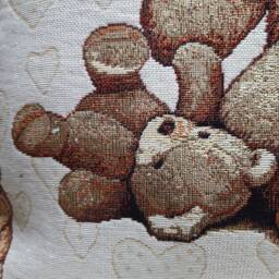Old Bear Jacquard Tapestry Cushion Cover 45x45 cm. Trendy Interior Decoration - Decorative Housewarming Birthday - thumbnail 3