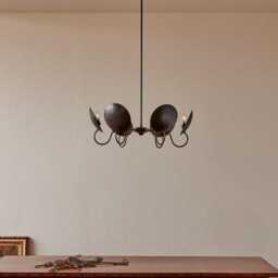 1950S Mid-Century Modern Brass Chandelier 6-Light Italian Pendant Fixture - thumbnail 3