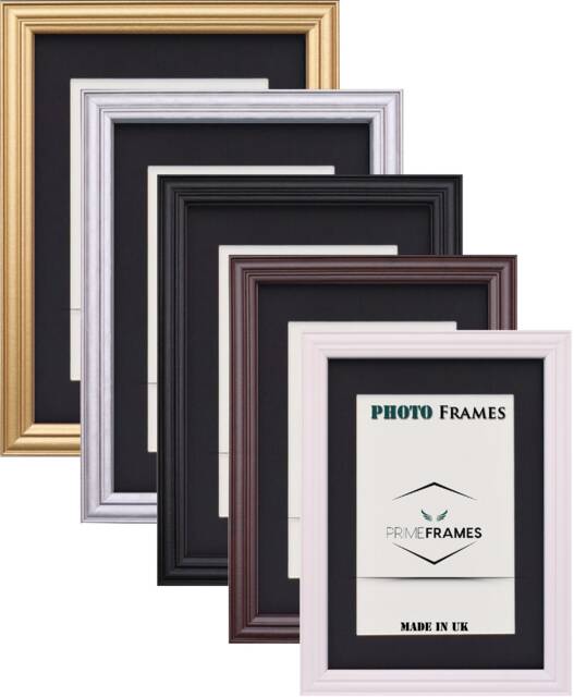 Handmade Wooden Photo Frame With Black Mount Antique Style Wall Art - image 1
