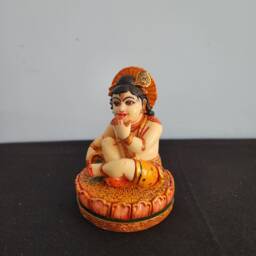 Baby Krishna Statue Laddu Gopal, Home Temple Decor - 4 Inch - thumbnail 3