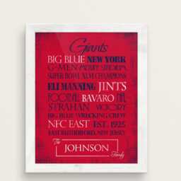 Ny Giants Gift Print Or Canvas. Football Prints. New York Giants. Personalized Gifts For Him. Dad. Gift - thumbnail 3
