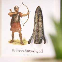 Collectible Framed Authentic Bronze Age Roman Military Arrowhead With Illustration Wall-Hanging Deep Box Frame - thumbnail 2