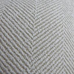 Designer Pillow Cover Lumbar - Herringbone Ivory - thumbnail 2