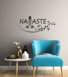 Namaste Vinyl Wall Decal Hindu Hinduism Yoga Meditation Room Interior Stickers Mural - #2950Di - thumbnail 1