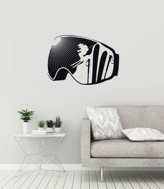 Extreme Ski Vinyl Wall Decal Winter Sport Skiing Room Interior Stickers Mural - #2967Di - image 1
