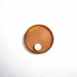 Rustic Farmhouse Wall Lamp, Art Deco Wooden Sconce, Round Walnut Light, Modern Boho Organic Home Decor Sconce - thumbnail 1