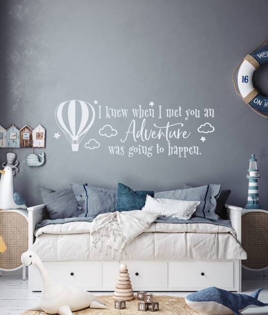 Adventure Nursery Wall Decal I Knew When Met You, Kids Room Decor Lw64 - image 1