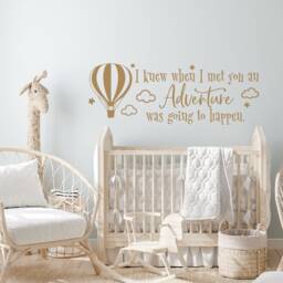 Adventure Nursery Wall Decal I Knew When Met You, Kids Room Decor Lw64 - thumbnail 4