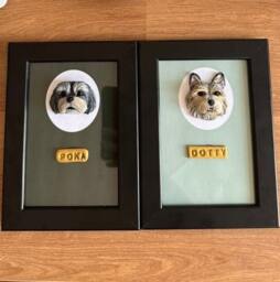 Custom Dog Figure Frame Personalised Sculpture From Photo Special Dad Gift Unique Memorial For Mom Under 80 - thumbnail 3