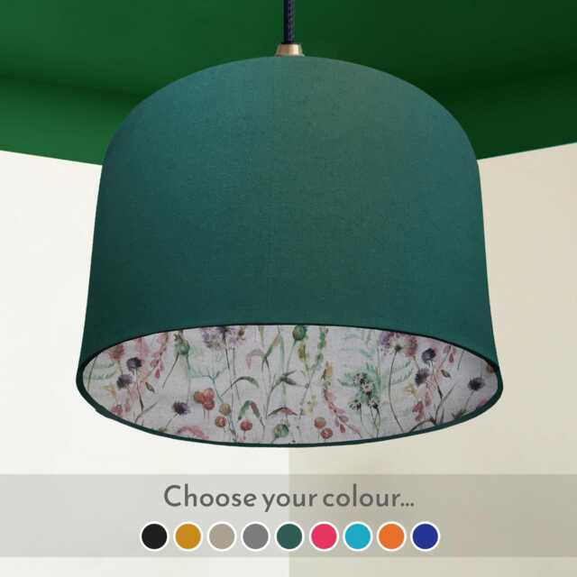 Country Botanical Lampshade, Classic Home D??cor, Table Lamp Shade, Ceiling Light Floral Green Lampshade Handmade - image 1