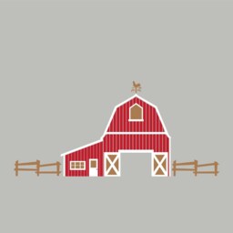 Barn Farm Large Playroom Backdrop - Wall Decal Custom Vinyl Art Stickers - thumbnail 2