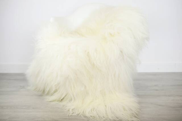 On Sale Creamy White Sheepskin Rug - Nursery Decor Sheepsin -Real Icelandic Rug - image 1