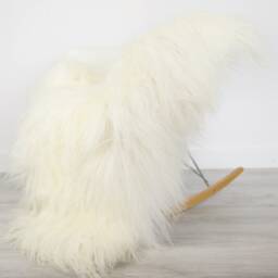 On Sale Creamy White Sheepskin Rug - Nursery Decor Sheepsin -Real Icelandic Rug - thumbnail 2