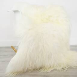 On Sale Creamy White Sheepskin Rug - Nursery Decor Sheepsin -Real Icelandic Rug - thumbnail 3