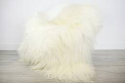 On Sale Creamy White Sheepskin Rug - Nursery Decor Sheepsin -Real Icelandic Rug - thumbnail 1