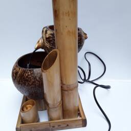 Table Top Fountain Indoor Style Fountain Handmake From Real Coconut Shell & Bamboo - thumbnail 3