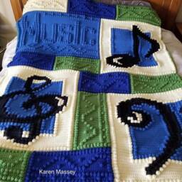 Music Pattern For Crocheted Blanket - thumbnail 3