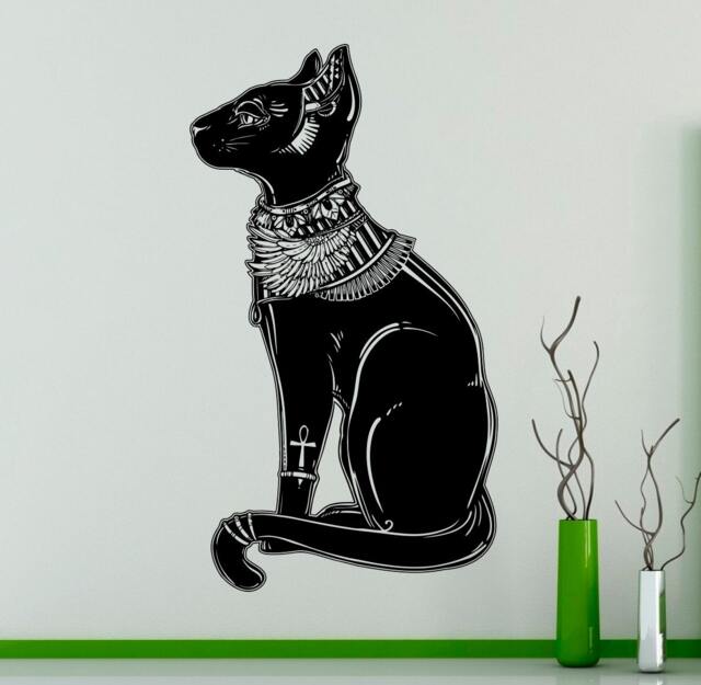 Egyptian Cat Wall Decal Religion Animal Vinyl Sticker Symbol Of Goddess Art Decor Home Interior Room Design 6(Nit - image 1