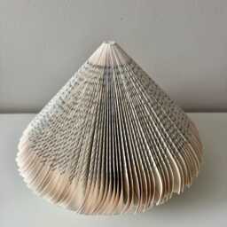 Paper Flower Vase - Book Sculpture Art Object Artwork Unique - thumbnail 3