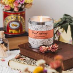 Welsh Gift. Friend Candle. Ffrind Arbennig Rhubarb Scented Vegan Vegan Blackberry Welsh - thumbnail 1