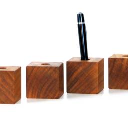Simple Cherry Pen Holder/Wood Display Stylus Modern Fountain Stand Desk Organizer Pencil - thumbnail 4