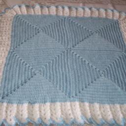 Crochet Baby Blanket For Carrier Or Crib Afghan Perfect Shower Newborn Take Me Home Gift - thumbnail 2
