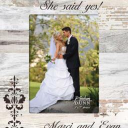 Personalized Wedding Photo Frame - Engraved Wood Picture Engagement Designed Frame Love Anniversary Pallet - thumbnail 2