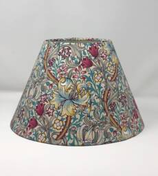 William Morris Golden Lily Coolie Lampshade in A Pink & Teal Colourway - thumbnail 1