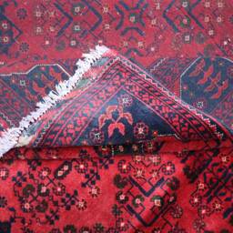 Red Bukhara Rug, 6'4x9'3 Ft Afghan Hand Knotted Veg Dyes Wool Area Khal Mohammedi Oriental Turkmen Living Room Bedroom Carpet - thumbnail 4