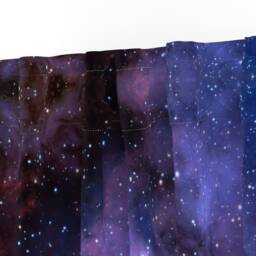 Purple Galaxy Curtain Panel - Dark Cosmo Outer Space Starts Stars Custom Carina Nebula - Edited Blue By Azizakadyri - thumbnail 3