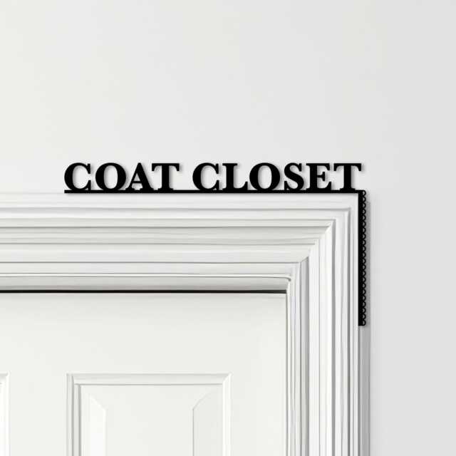 Door Topper Coat Closet Hallway Decor Various Colours Decorative Sign - Sign, Novelty Wall Decor, Frame Art, Art - image 1