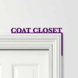 Door Topper Coat Closet Hallway Decor Various Colours Decorative Sign - Sign, Novelty Wall Decor, Frame Art, Art - thumbnail 4