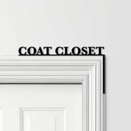 Door Topper Coat Closet Hallway Decor Various Colours Decorative Sign - Sign, Novelty Wall Decor, Frame Art, Art - thumbnail 1