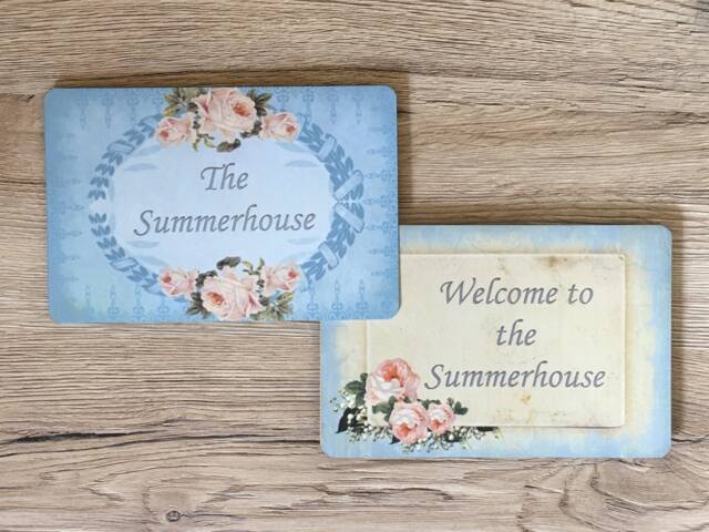 Add Your Text To Vintage Blue Bespoke Personalized Custom-Made Door Sign Or Wall Plaque - image 1