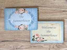Add Your Text To Vintage Blue Bespoke Personalized Custom-Made Door Sign Or Wall Plaque - thumbnail 1