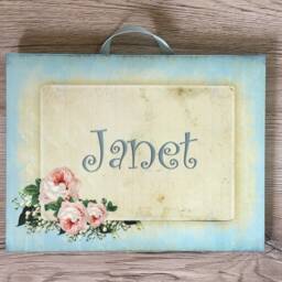 Add Your Text To Vintage Blue Bespoke Personalized Custom-Made Door Sign Or Wall Plaque - thumbnail 3