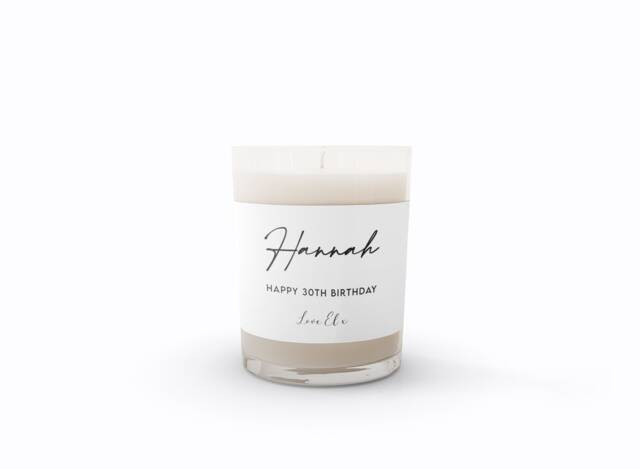 Personalised Candle - Any Text Added - Christmas Gift, Birthday, For Friend, Her - image 1