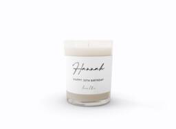 Personalised Candle - Any Text Added - Christmas Gift, Birthday, For Friend, Her - thumbnail 1