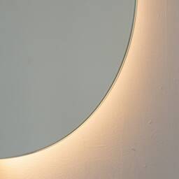 Orbis Back Illuminated Round Minimalist Frameless Mirror, Customisable, Xl - thumbnail 4