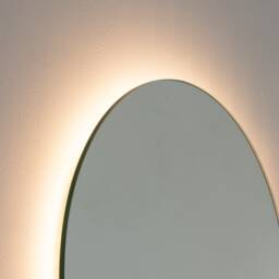 Orbis Back Illuminated Round Minimalist Frameless Mirror, Customisable, Xl - thumbnail 3