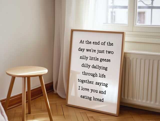 Two Silly Geese Print - Goose Club Print, Pair Of Fun Couples Cute Quote, Dilly Dallying - image 1